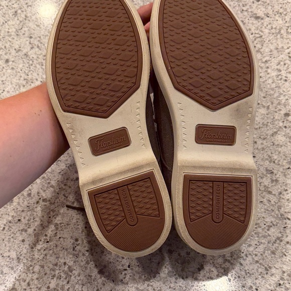 Men's Size 8 Florsheim Canvas Derby Shoes Grey/Brown - Picture 9 of 9